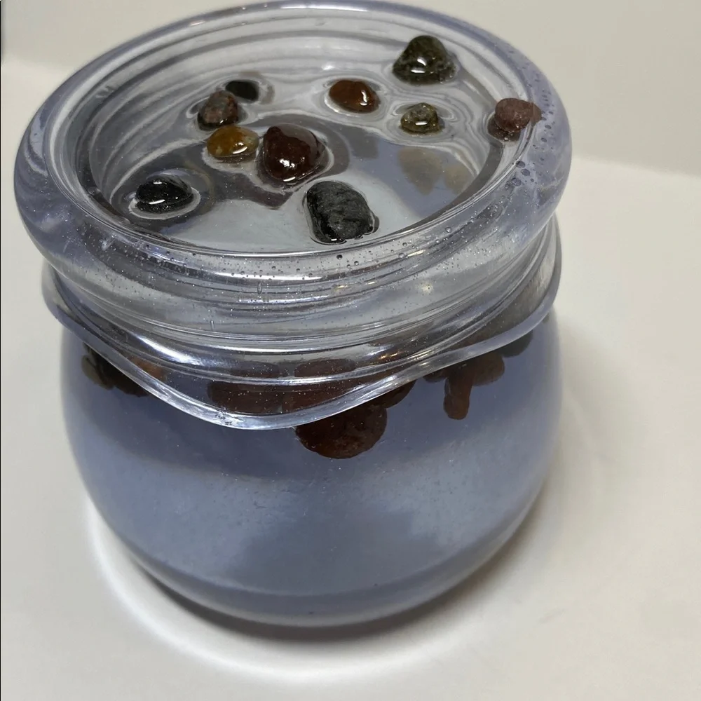 Puddin Jar Small Resin Semi Clear Rock Homemade Screw Lid Container NWOT - Picture 2 of 16